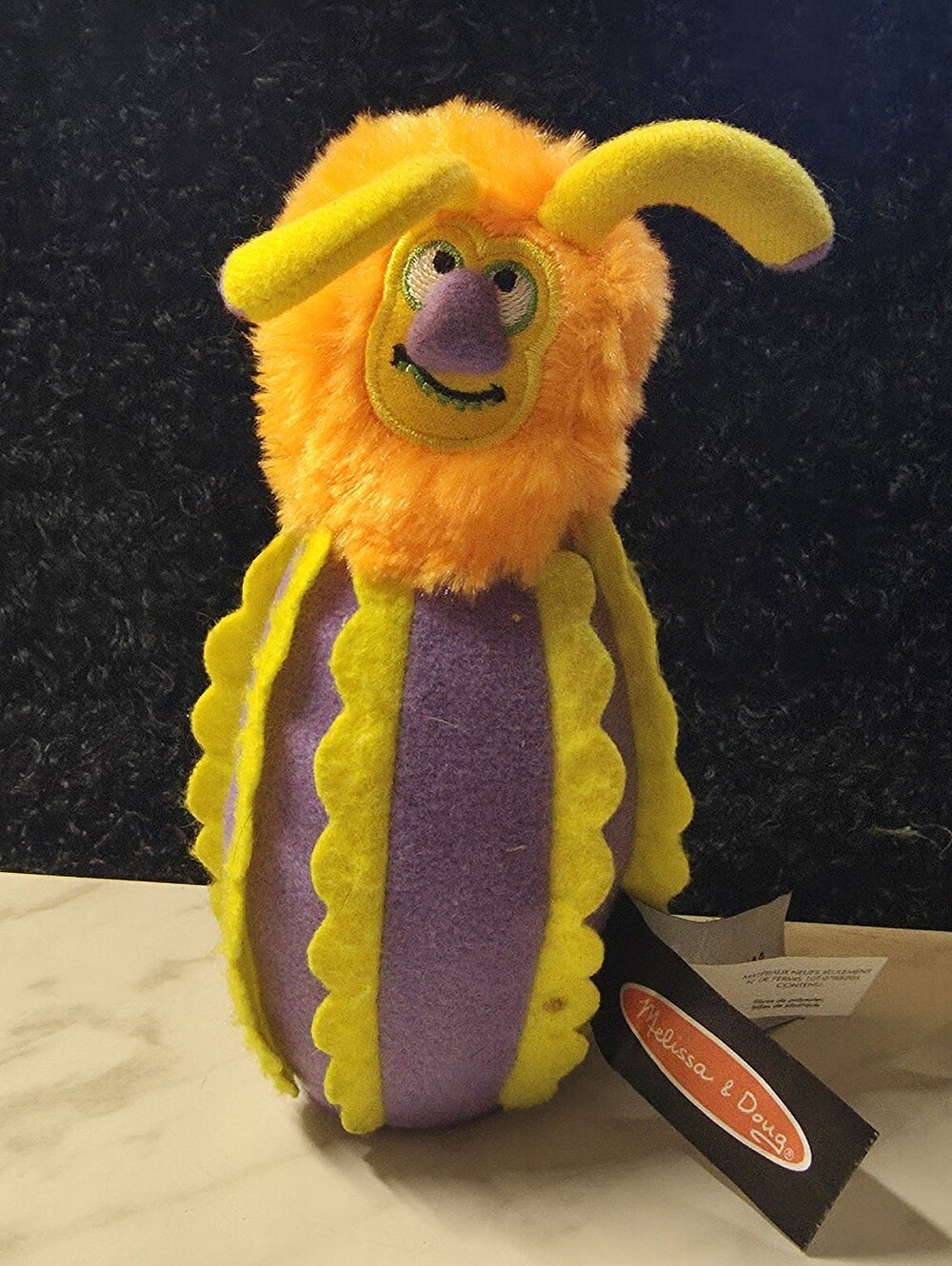 Melissa & Doug Yellow and Purple Plush Monster Bowling Pin